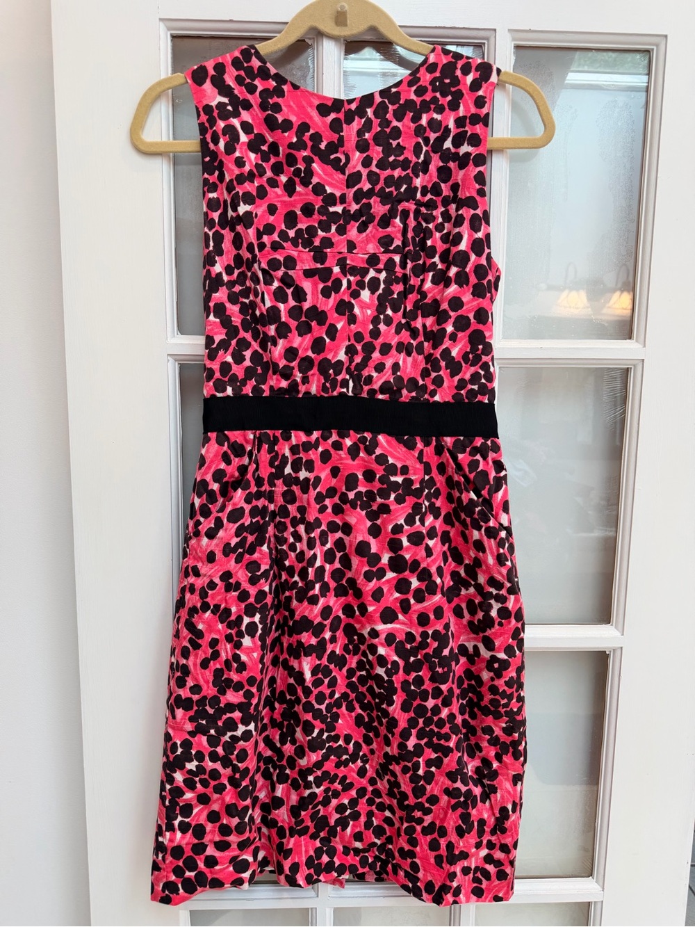 Vintage An Original Milly of New York Cotton Pink Leopard Print Dress Size 8
